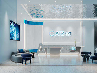 现代公司大堂前台接待区