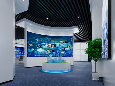 现代监控室、指挥中心