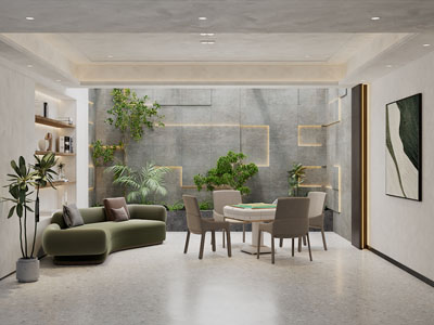 侘寂风棋牌室、娱乐室