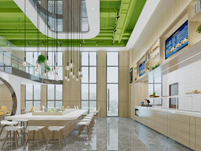 北欧饭店餐馆就餐区