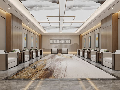 新中式贵宾室、接待厅