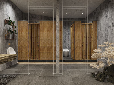 中式民宿公共卫生间