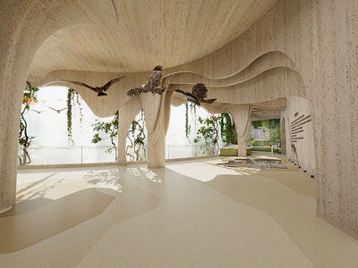 现代博物馆走廊过道