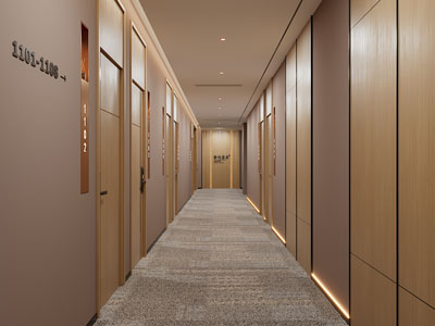 现代酒店过道