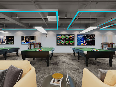 工业loft台球室