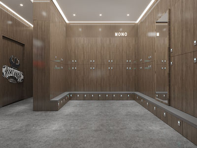 现代洗浴中心更衣室3d模型 现代洗浴中心更衣室