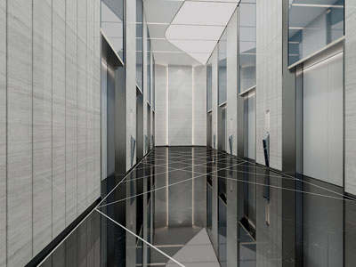 现代电梯间