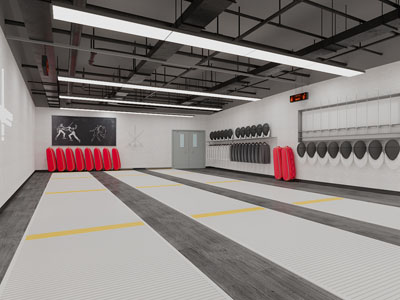 现代击剑室、击剑馆