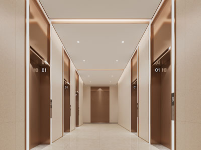 现代酒店过道