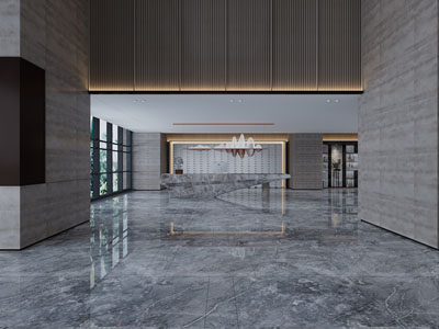 新中式大堂前台接待区