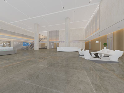 现代大堂前台接待区