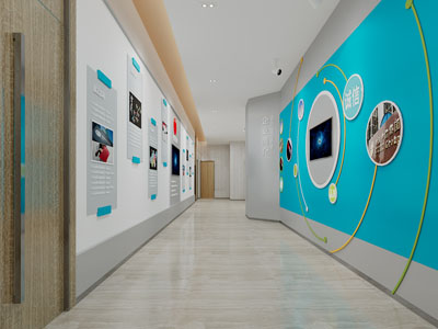 现代企业文化宣传走廊过道