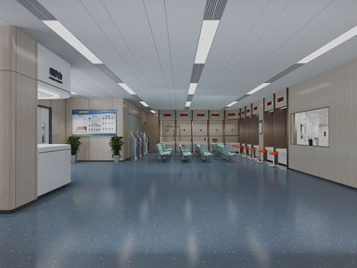 现代医院大厅候诊区