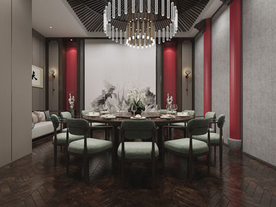 新中式酒店包厢包间
