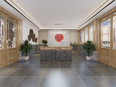 新中式大堂前台接待