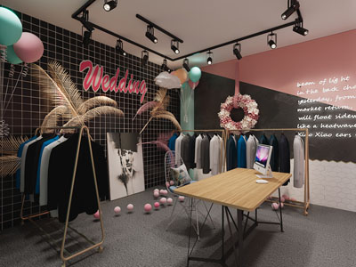 现代轻奢服装店