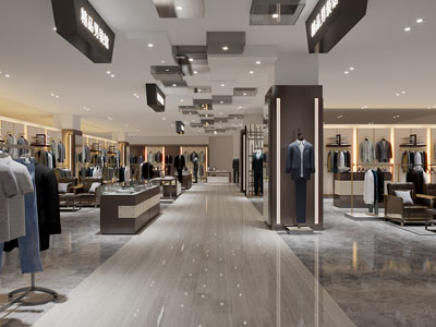 现代商场男装专卖店