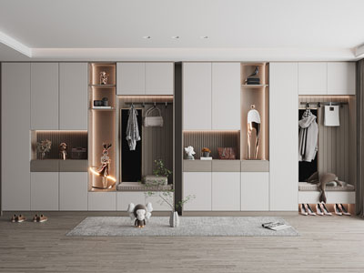 现代玄关装饰鞋柜