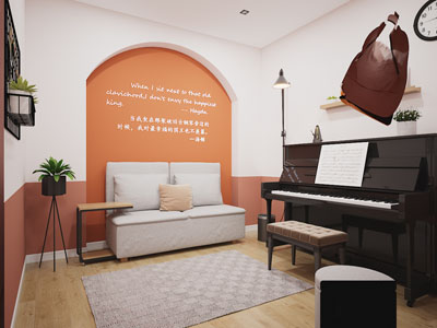现代钢琴房