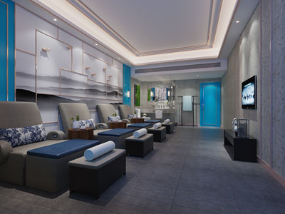 新中式足浴房3d模型 新中式足浴房