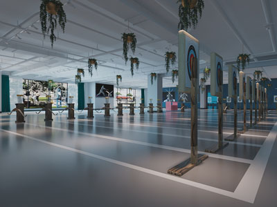 现代击剑馆、射击馆