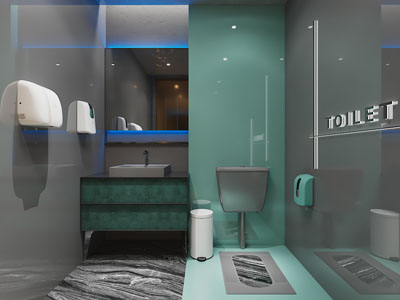 现代公共卫生间