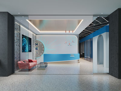 现代大堂前台接待区