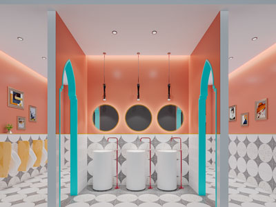 民族风公共卫生间