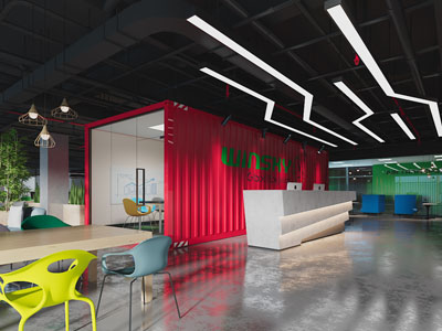 后现代大堂前台接待区