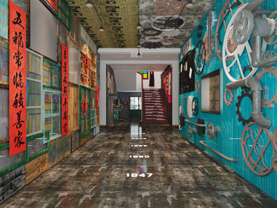 工业风loft走廊过道