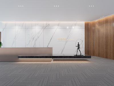 现代大堂前台接待区