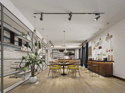 北欧茶水间、水吧、休息区