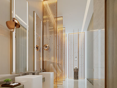 现代轻奢公共卫生间