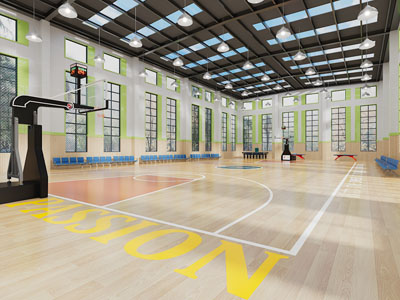 工业风loft体育馆篮球场