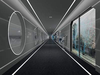 后现代走廊过道