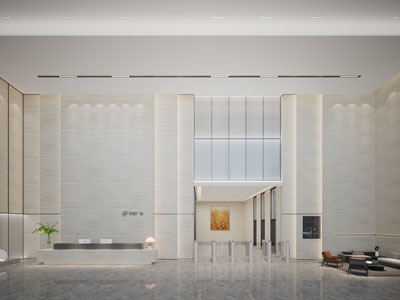 现代大堂前台接待区