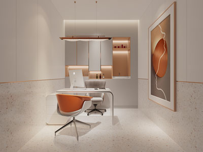 现代轻奢美容院接待区