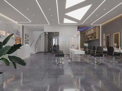 现代轻奢美容美发店、理发店