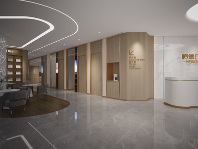 现代大堂前台接待区