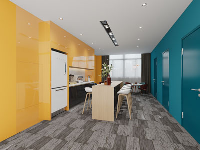 现代轻奢餐厅厨房