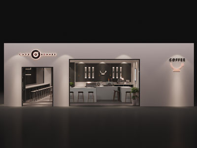 现代咖啡厅门头