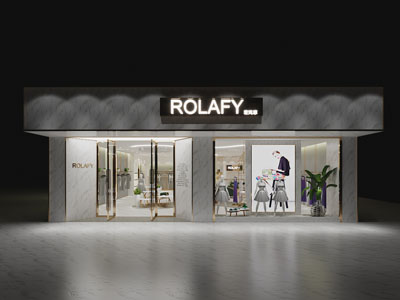 现代轻奢服装店门头