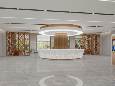 现代大堂前台接待