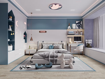 现代儿童房、卧室