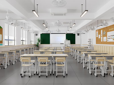 现代小学生教室