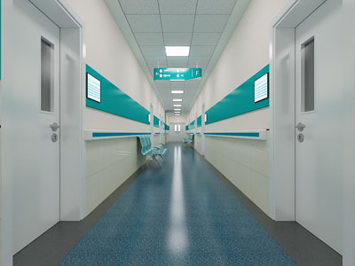 现代医院走廊过道