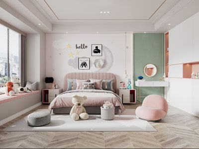 现代公主房儿童房、卧室