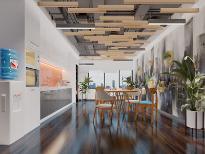 现代公司茶水间、休闲区