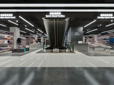 后现代商场3d模型 后现代商场