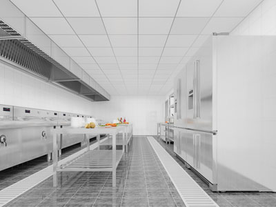 现代酒店后厨厨房